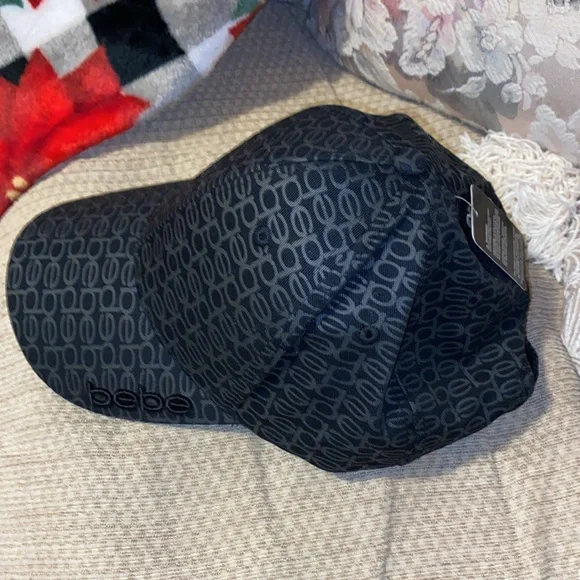 ♣️🩶♣️NWT BEBE All OverLogo 💯% Cotton Hat - Picture 5 of 16